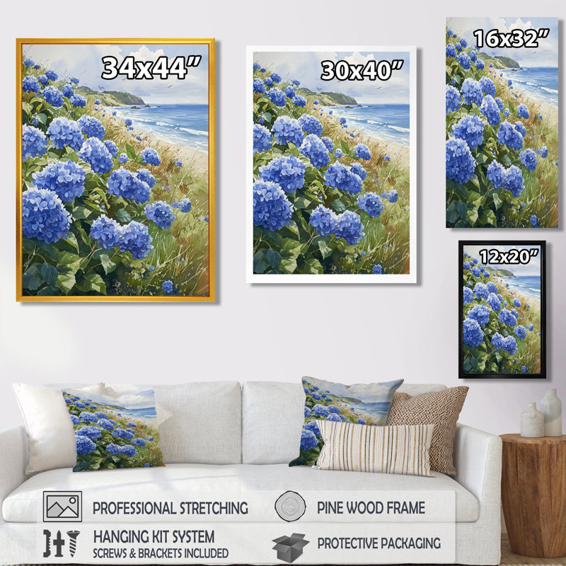 Ayaah - Floral Wall Art Prints, H 32 po x l 16 po, Wrapped Canvas, Ne s’applique pas