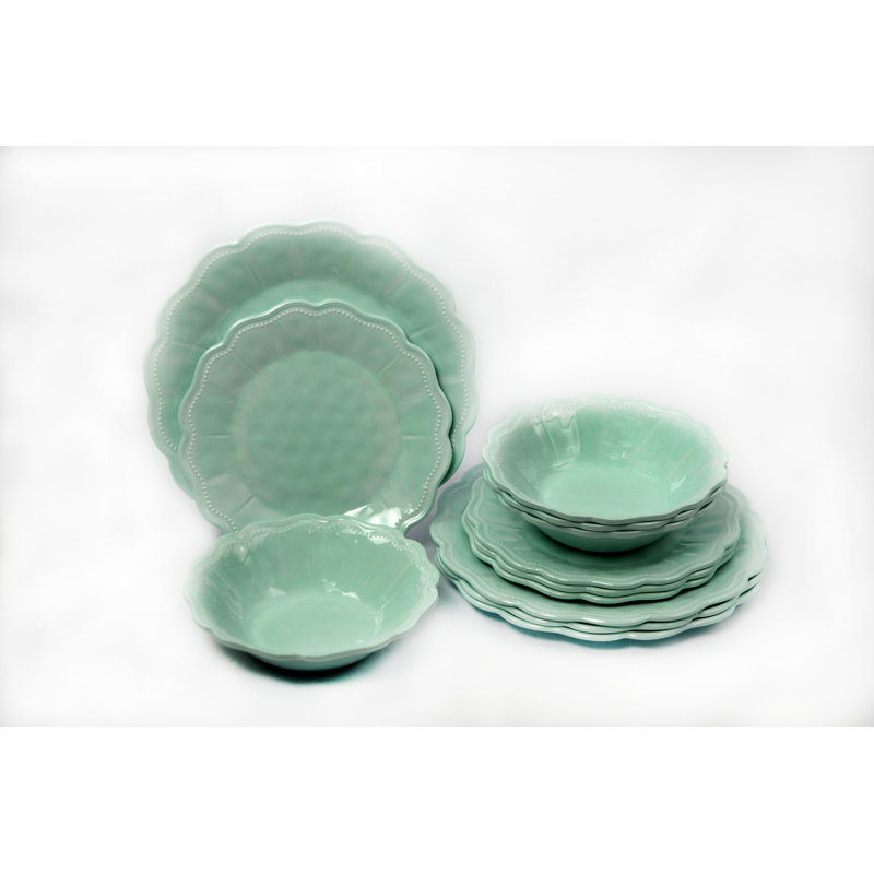 Adriel Melamine Dinnerware - Service for 4, Blue