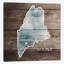« maine rustique map », impression sur toile-31847975