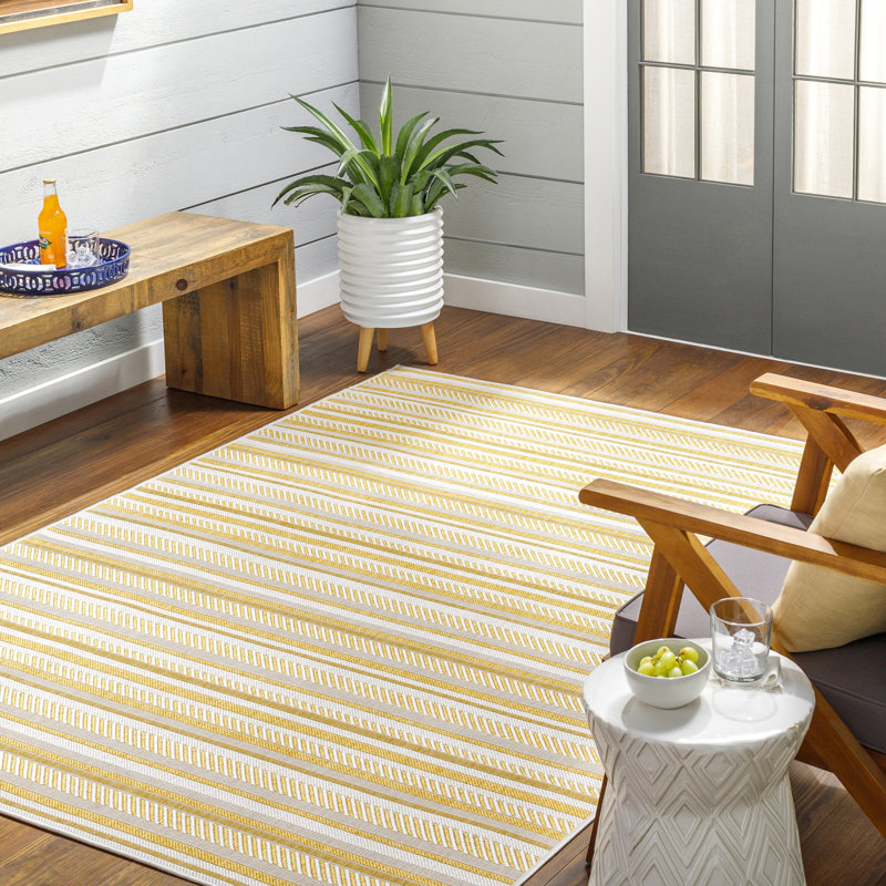 Beyanka Striped Machine Tufted Area Rug, Rectangle 160 x 230 cm