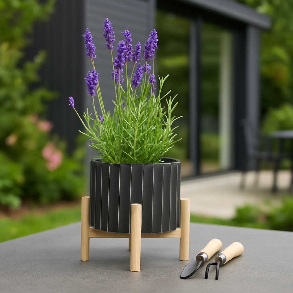 Adeana 8" Ceramic Pot Planter, 9" H x 8" W x 8" D