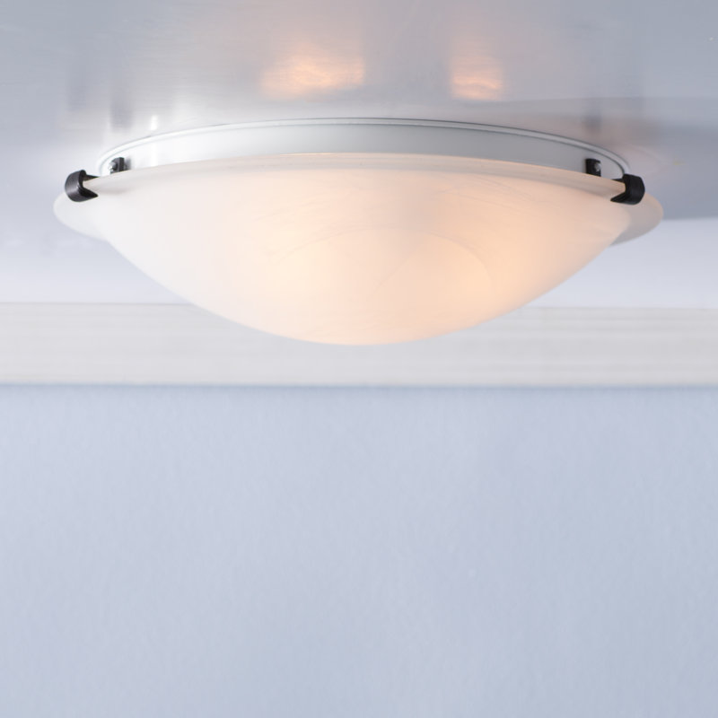 Plafonnier encastré en forme de bol à 3 lumières de 16 po Irinka, Marbre / Bronze huilé