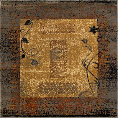 Tapis contemporain Arabica couleur espresso
