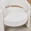 Fauteuil demi-tonneau rembourré en velours Teddy