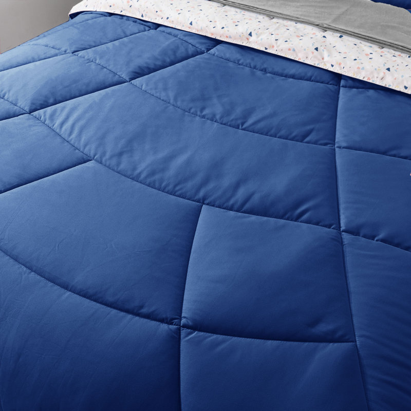 Polyester Channel Comforter, Queen Comforter + 6 Additional Pieces, Derby Navy