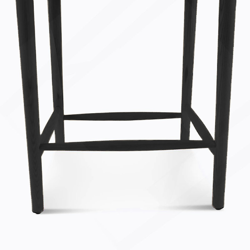 Tabouret de comptoir teint en noir, Noir