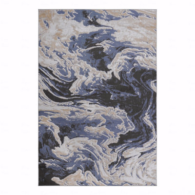 Abstract Non-Shedding Function Living Room Bedroom Dining Home Office Stylish And Stain Resistant Area Rug