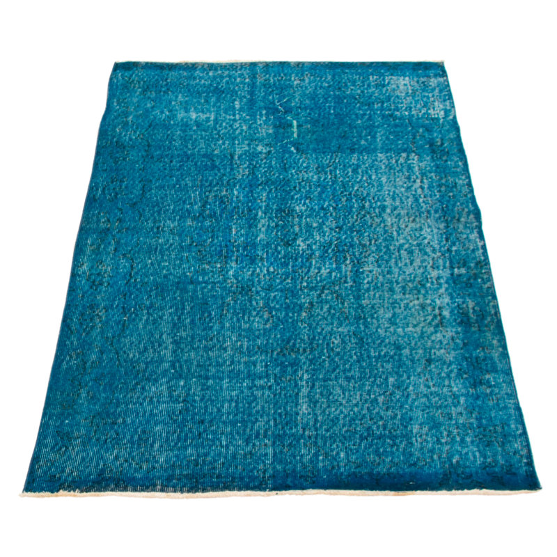 Tapis transitionnel de couleur bleu 3 pi 9 po x 6 pi 9 po