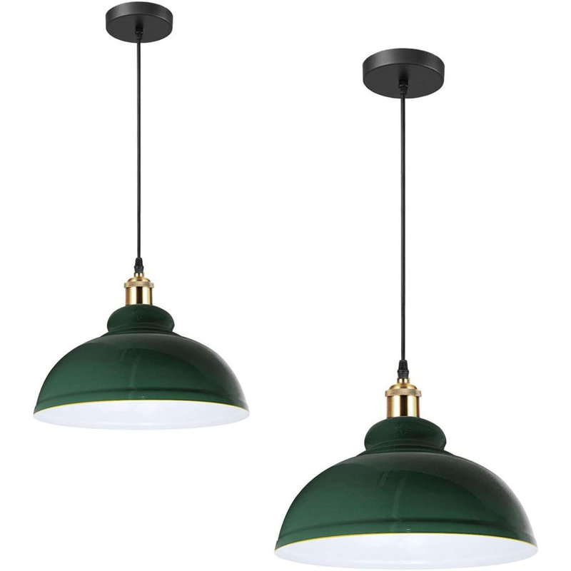 1 - Light Dome Pendant, Green