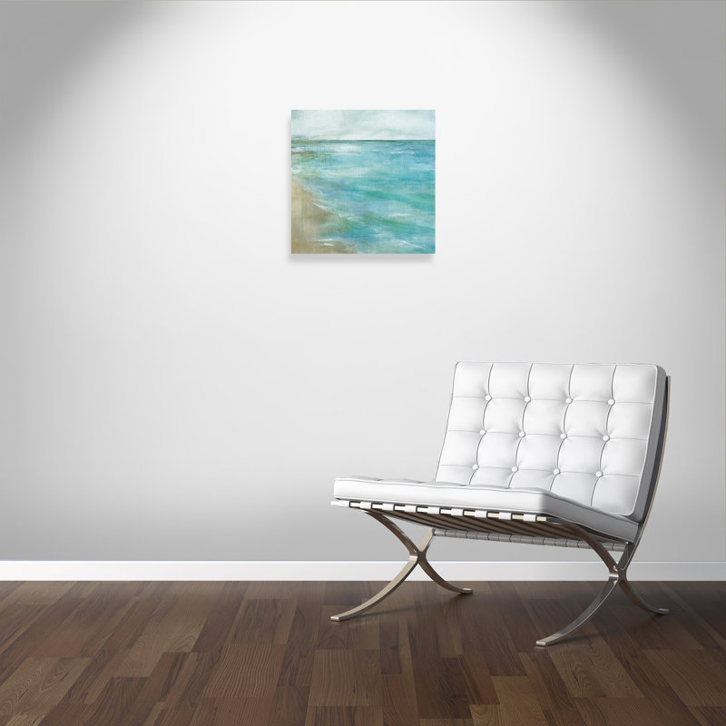 Douces marées - peinture sans cadre, Toile tendue, H 24 po x l 24 po x P 1,38 po