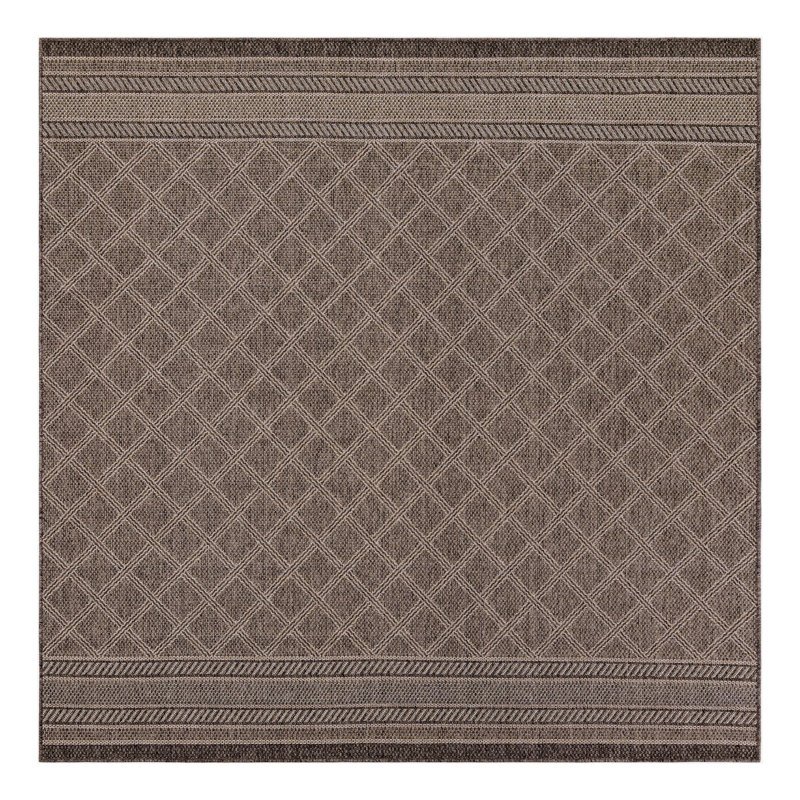 Tapis d'extérieur à treillis, Carré 7 pi 10 po