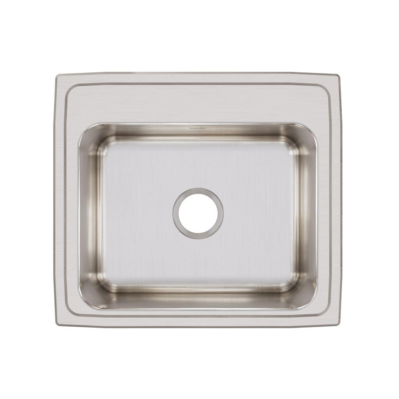 Lustertone 22"L x 19.5" W Drop-In Kitchen Sink, 0 hole