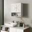 Armoire de salle de bain Farmhouse, armoire à pharmacie murale avec tablette ouverte et tablette réglable, rangement pour salle de lavage-1999274133