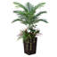 Palmier artificiel Adcock 4 pi - plantes de palmier artificielles résistantes aux rayons UV avec jardinière conique et plantes décoratives-1465593066-1465593070