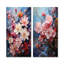 Japon, mosaïque de fleurs, "Waterside", ensemble d'art mural japonais sur toile-102577310-102577307