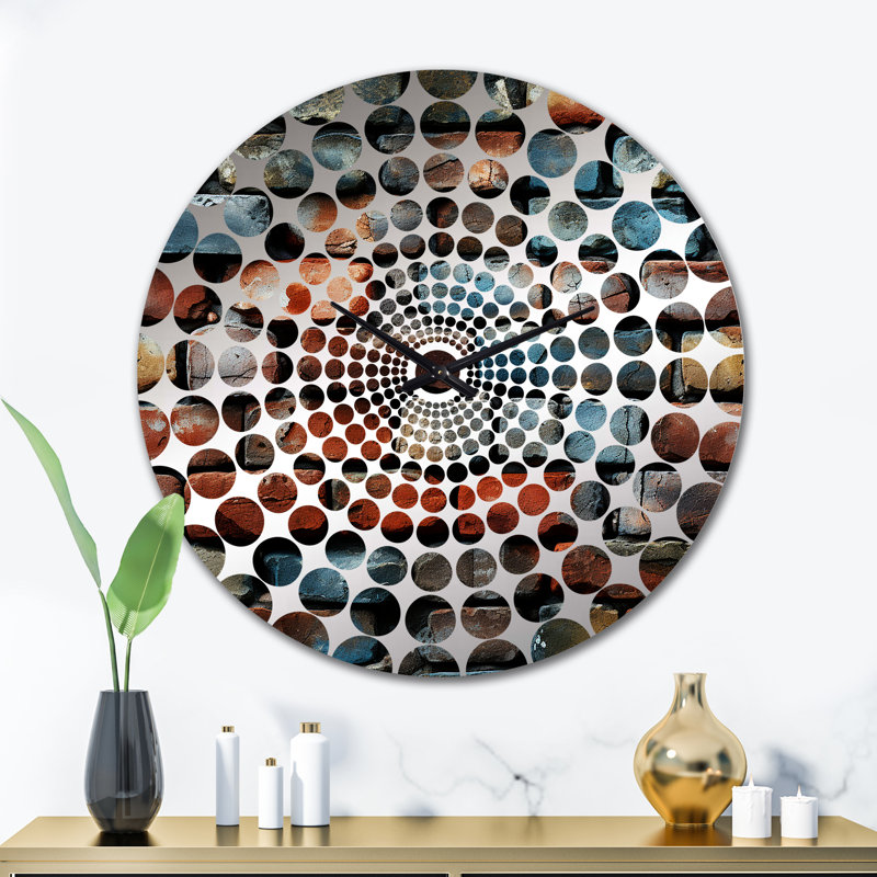 Architectural Brick Elegance Brick Pattern - Brick  Wall Clock, Extra Large