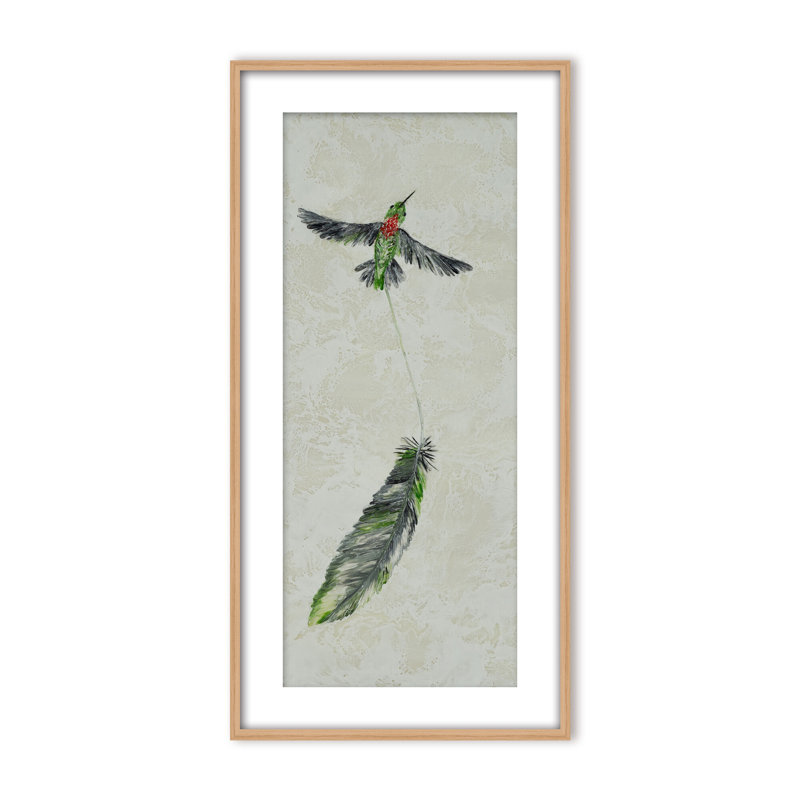 Nature Inspired "Vivid Flutter" Canvas Wall Art By , 48" H x 24" W, Framed Print, White