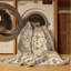 Tapis beige Tabriz lavable à la machine-683513433
