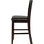 Tabourets à hauteur de comptoir à dossier (2 pièces) - Siège noir pour bureau 2 en arrière et salle à manger confortable