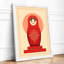 Russian Nesting Doll Retro - Framed Print-1178184063-1178184052