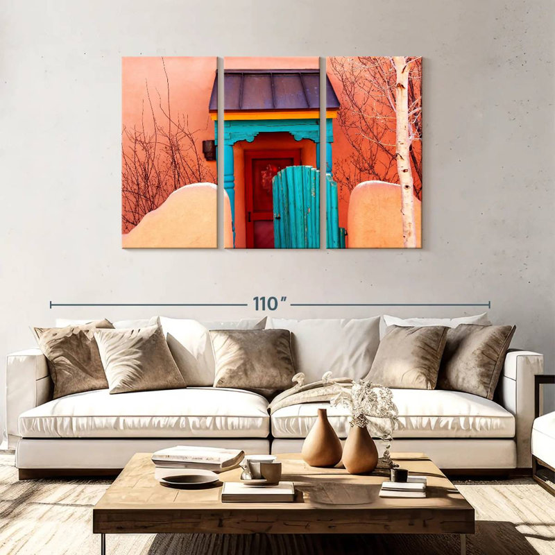 Porte colorée Lilie Santa Fe, H 48 po x l 74 po