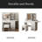 Fashion Vanity Desk With Mirror And Lights For Makeup With Open Shelves And Chair, Vanity Mirror With Lights And Table Set With 3 Color Lighting Brightness Adjustable, 5 Drawers, White Color