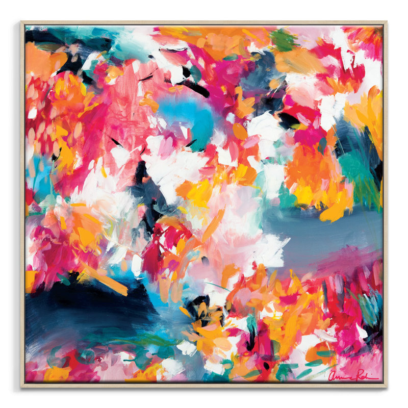 Autumn by Amira Rahim - Painting on Canvas, 41cm H x 41cm W, Timber Floater Frame