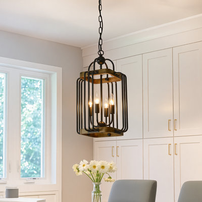 Luminaire suspendu rustique 4 lumières Farmhouse Chandelier