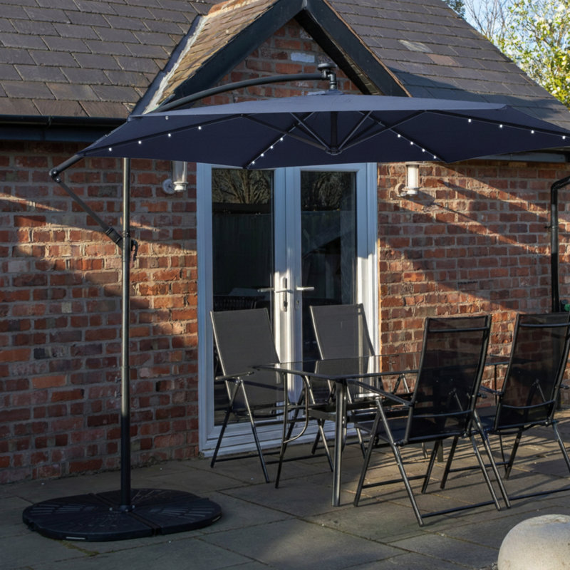 Patio Dining Set, Blue, 4