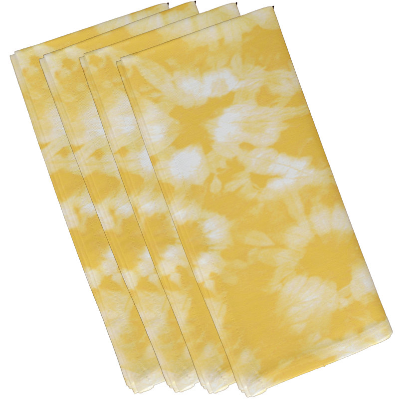 Ensemble de serviettes 4 pièces Caire, L 18 po x L 18 po, Jaune