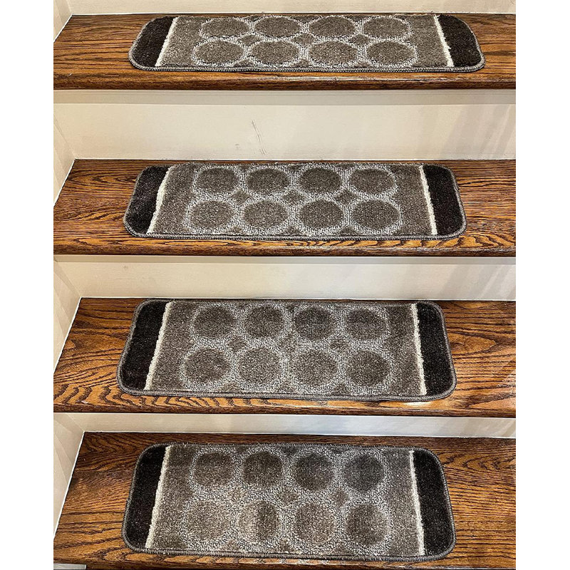 Tapis d'escalier Alyese, Gris / noir