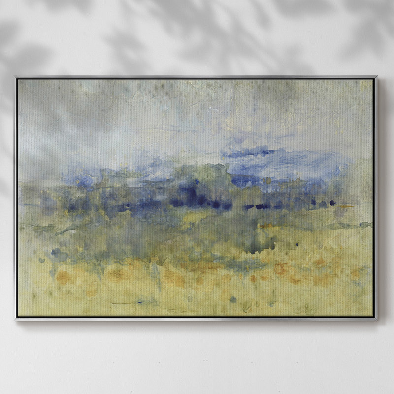 Open Terrain II, reproduction d'art sur toile, Argent, H 27 po x l 41 po x P 2 po
