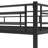 Twin Over Bunk Bed With Trundle, Black - Construction, Practical Trundle Metal Easy Climbing-1530808211