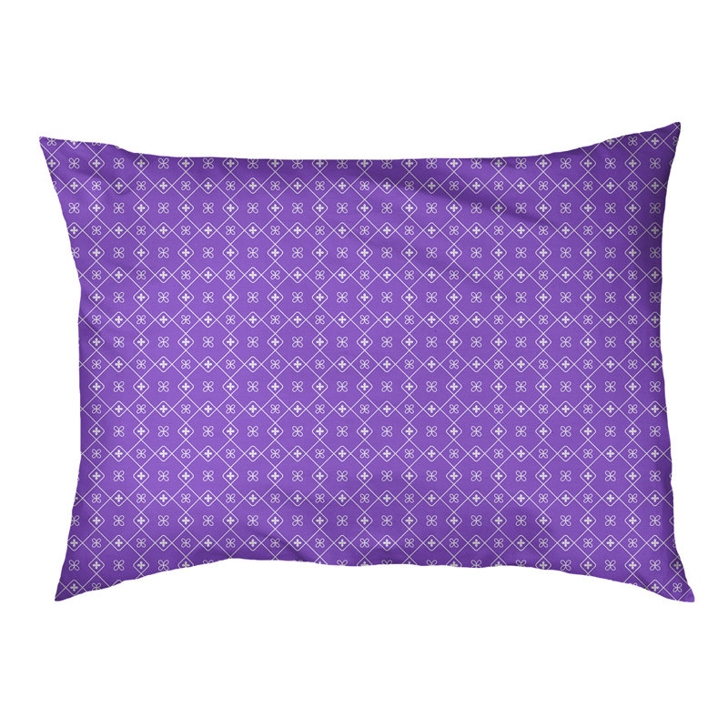 Coussin Campion, Petit - L 29,5 po x l 19,5 po, Mauve / blanc