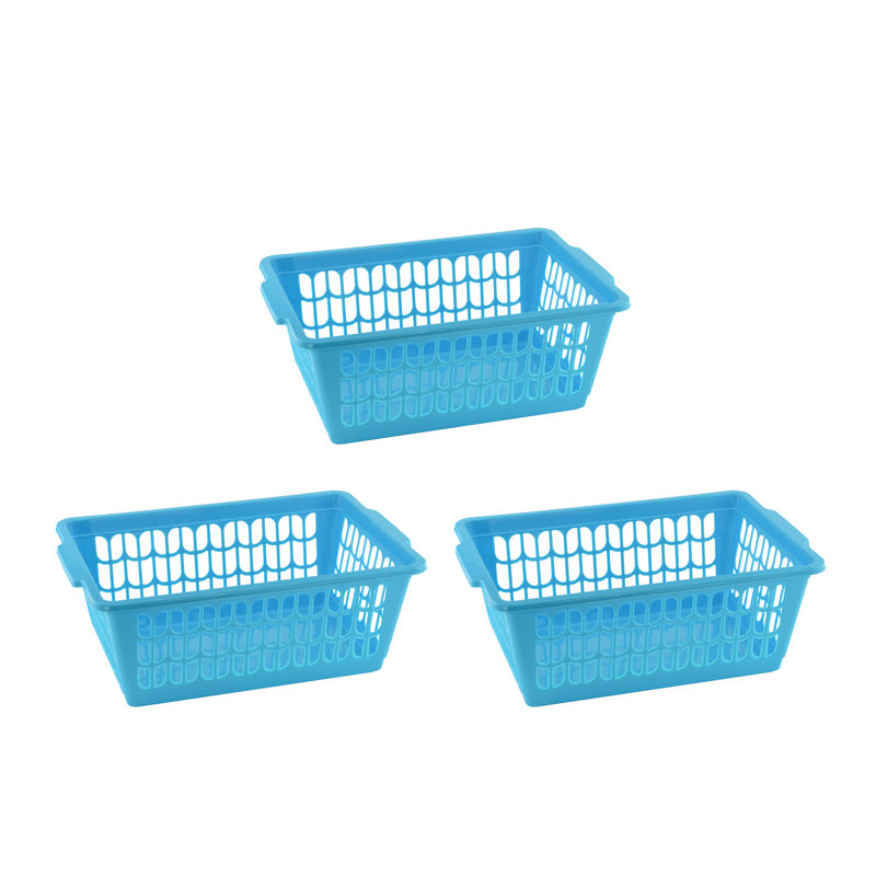 Ensemble de petits paniers en plastique, Bleu