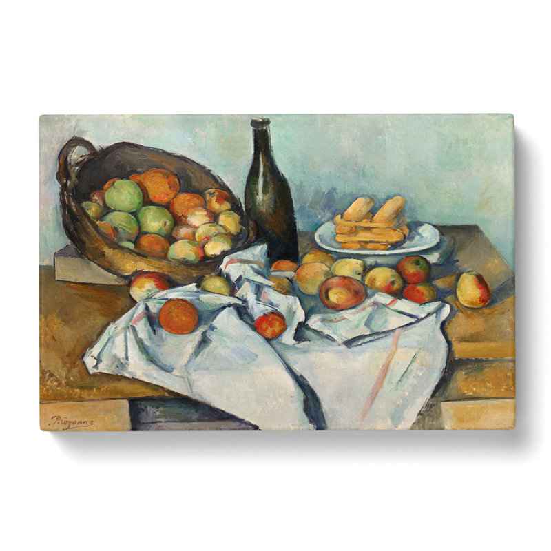 The Basket Of Apples by Paul Cezanne - Wrapped Canvas Painting, 50cm H x 76cm W x 3cm D