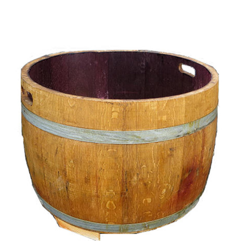 Wood Barrel Planter