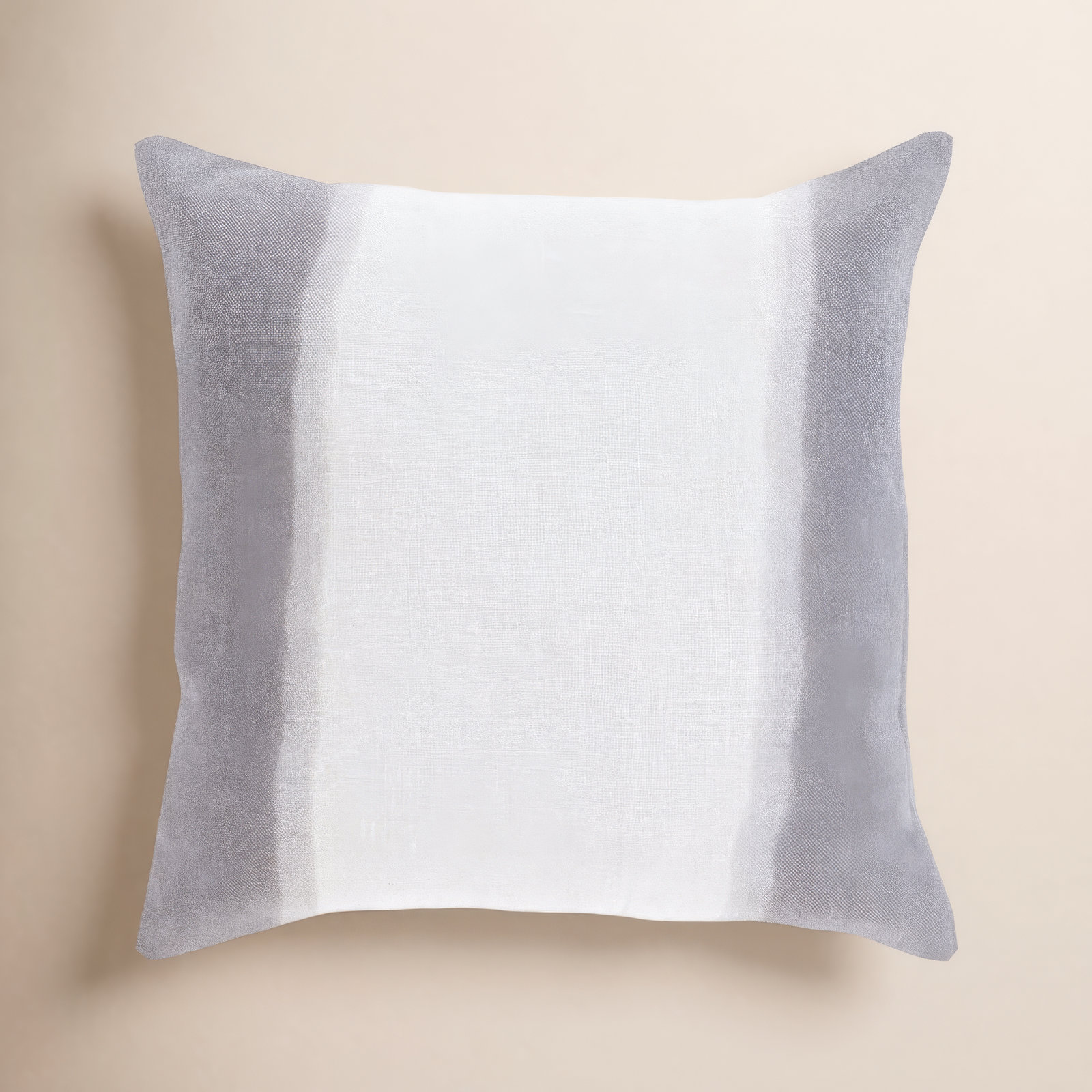 Striped Throw Pillow, 20" H x 20" W x 4" D, Charcoal, Down