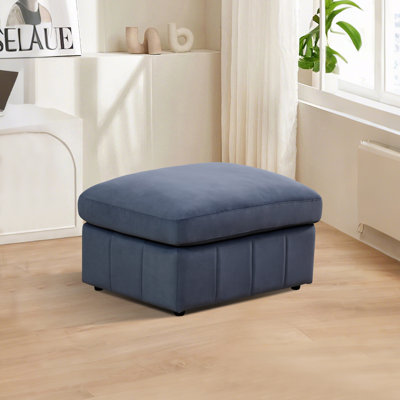 Onyx Dark Grey Microfiber Sectional Ottoman