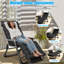 Fauteuil inclinable et pliable, chaise longue réglable à double usage avec accoudoirs pour l'intérieur et l'extérieur