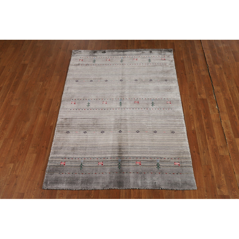 Handmade Wool Gabbeh Style Oriental Rug 3x6