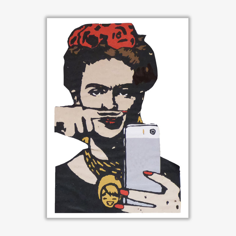 Urban Frida Kahlo - Painting, No Frame, 30 cm H x 21 cm W x 1 cm D