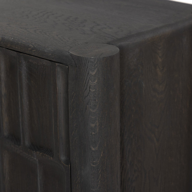 Ezri 98'' W Solid Wood Sideboard, Black