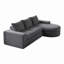 Canapé modulaire incurvé de 99 po en chenille avec méridienne et canapé en forme de L avec sièges profonds, canapé modulaire en chenille de 99 po pour le salon et la chambre à coucher, aucun assemblage requis-1393742748