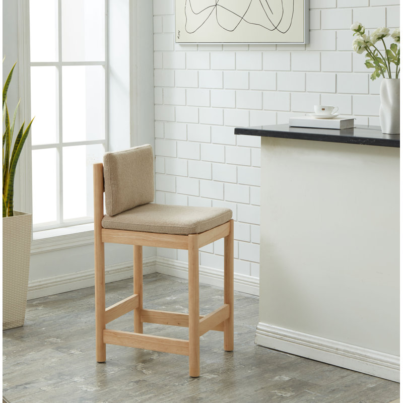 Carisa Boucle Counter Stool, Oatmeal