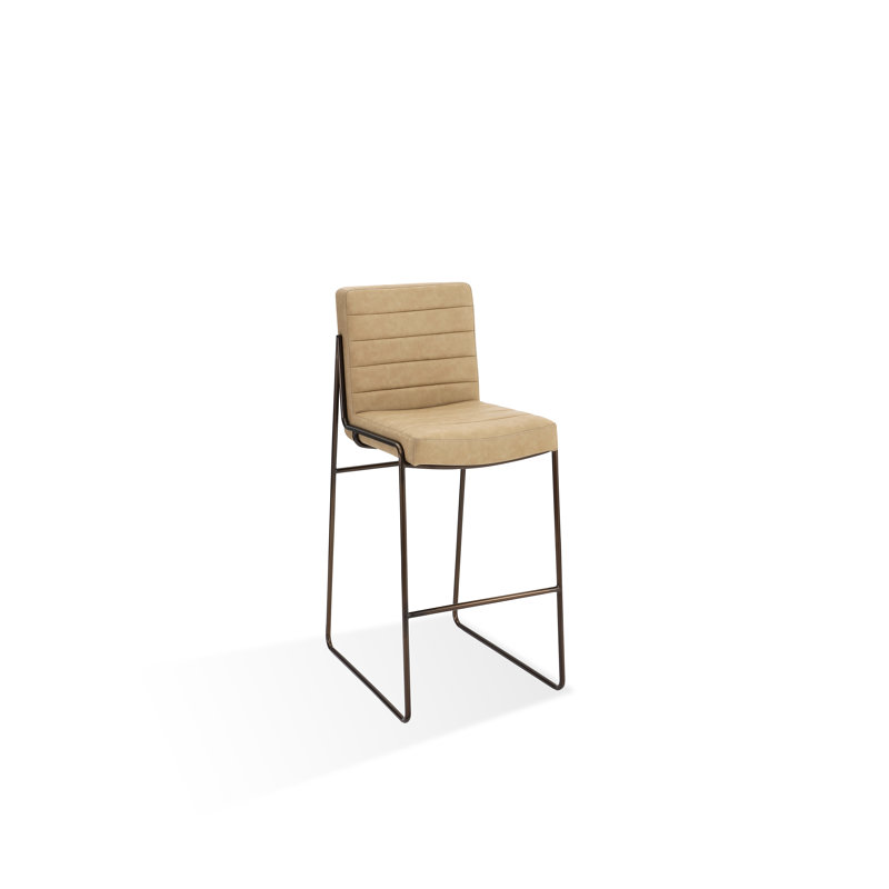 Tabouret de comptoir Madison en cuir synthétique miel, Bar Stool (31" Seat Height)