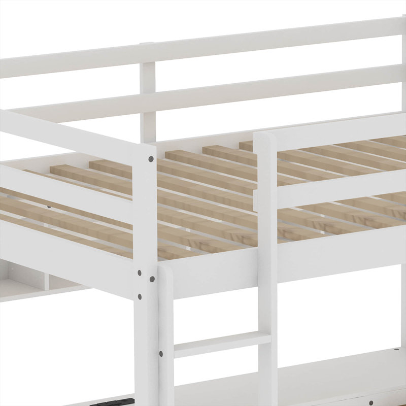 Briona Kids Full Loft Bed With Desk, White