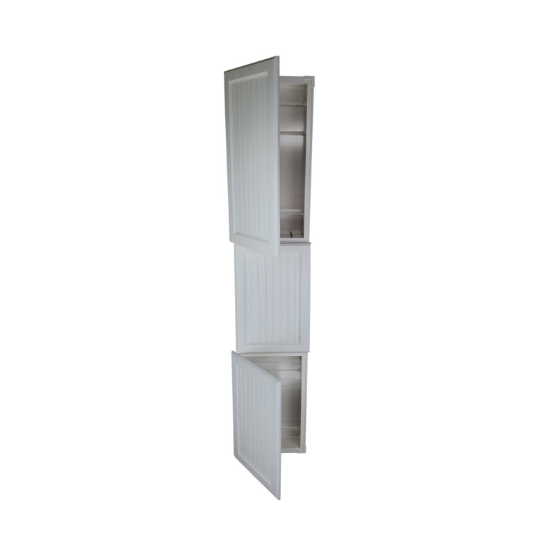 Armoire à pharmacie Calista Beadboard, Émail blanc