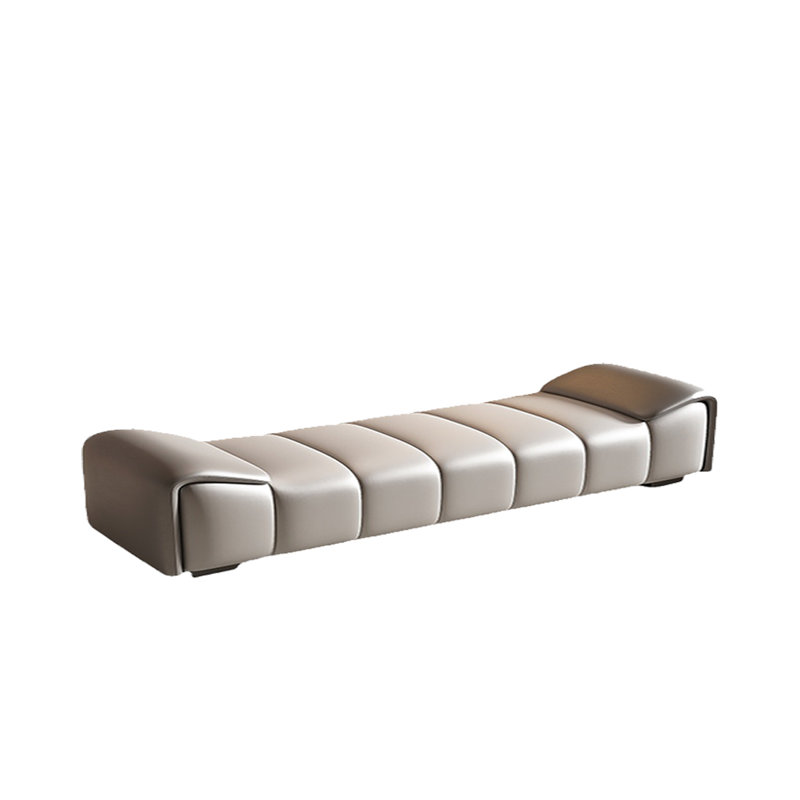 Banc de bout de lit Minimalist Modern, H 20,47 po x l 70,86 po x P 19,68 po, Gris clair / Gris foncé