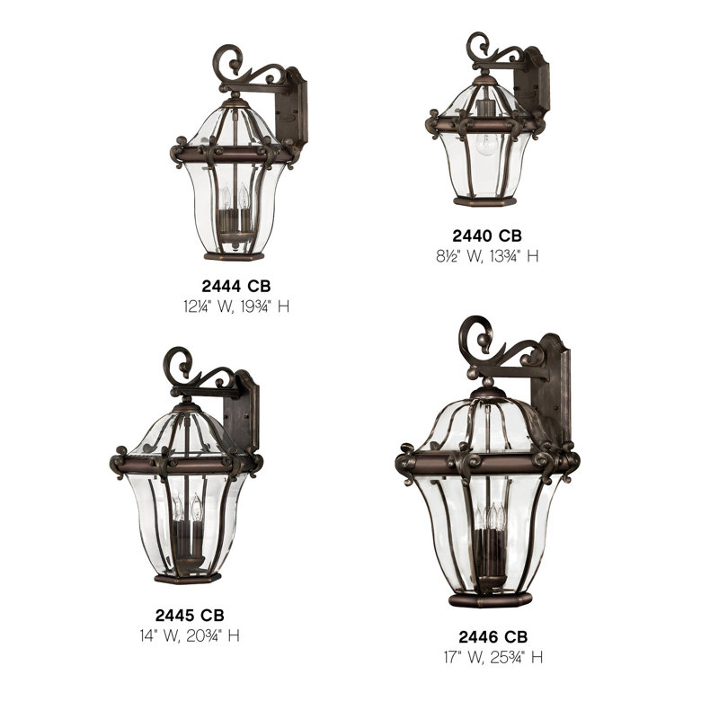 San Clemente 4-Light Outdoor Wall Lantern, Copper Bronze